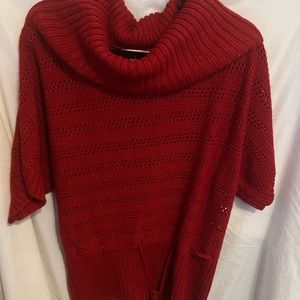 Pretty red turtleneck sweater